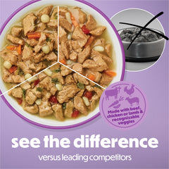 Purina Beneful Medleys Romana chicken can with vegetables and whole grains