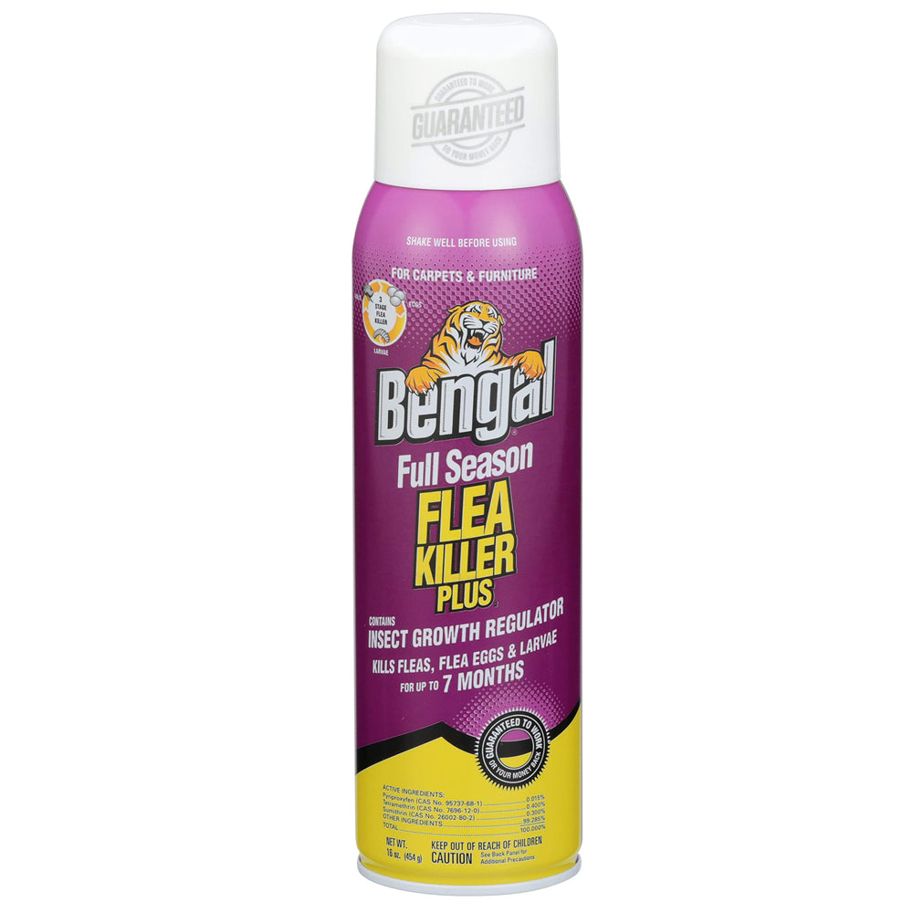 Bengal Full Season Flea Killer Plus kills fleas and ticks quickly