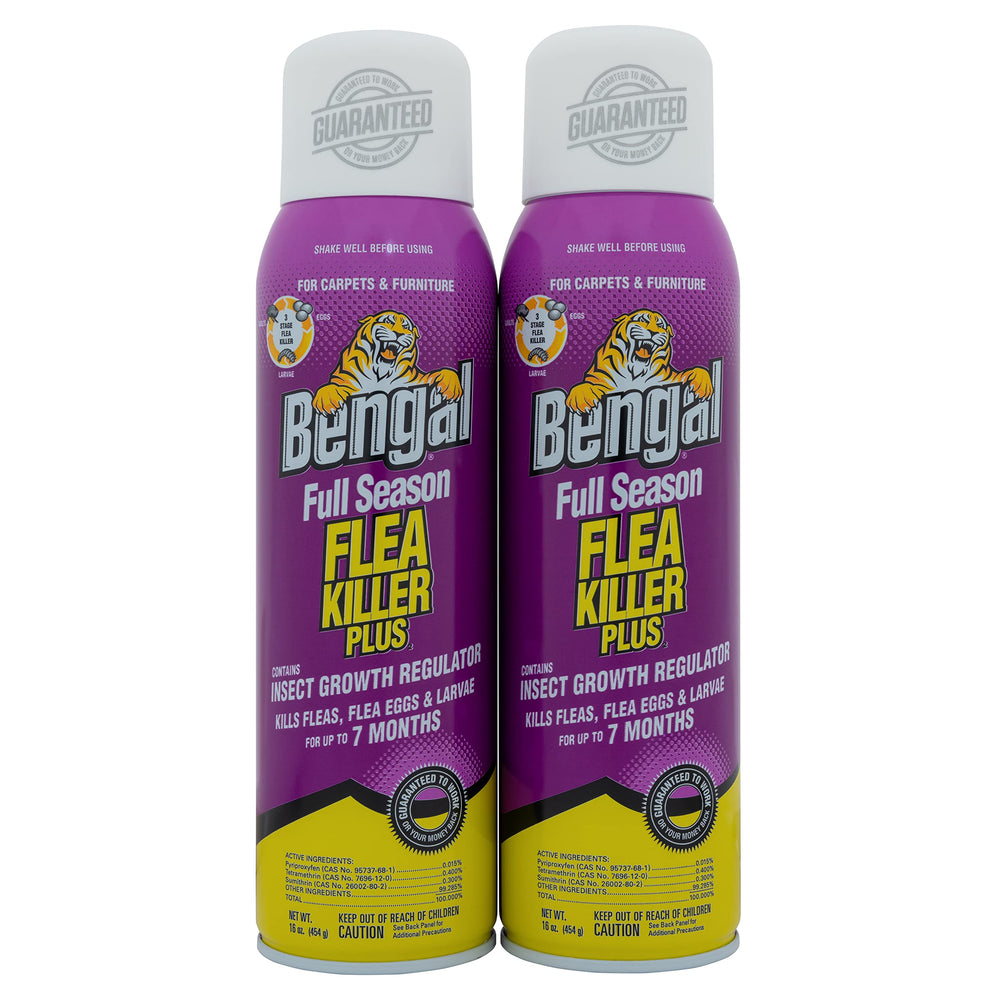 Bengal Full Season Flea Killer Plus two-can pack for extended protection