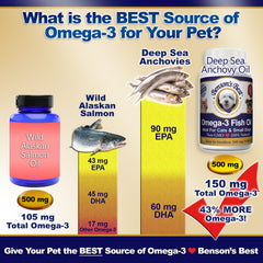 Benson's Best Icelandic anchovy oil bottle highlighting sustainable sourcing.