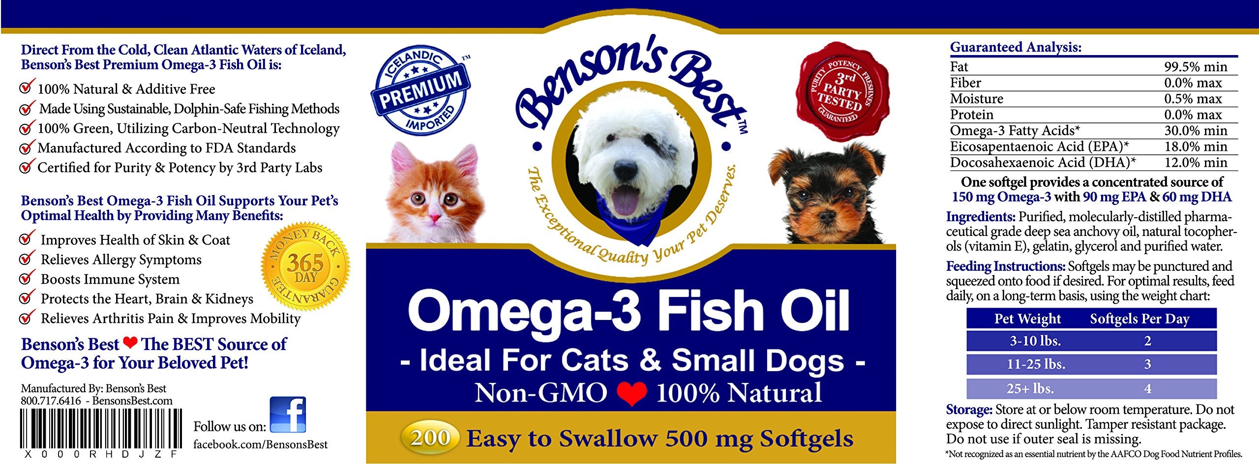 Benson's Best coat shine and shedding support in daily use.