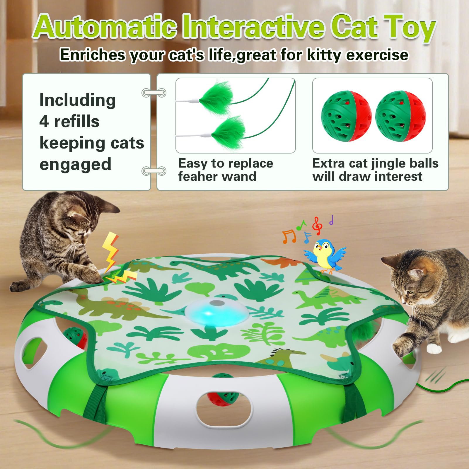 Bonus Jingle Bell Ball included for extra auditory play
