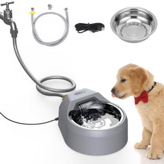BENTOPAL dog water fountain connects to faucet for constant fresh water