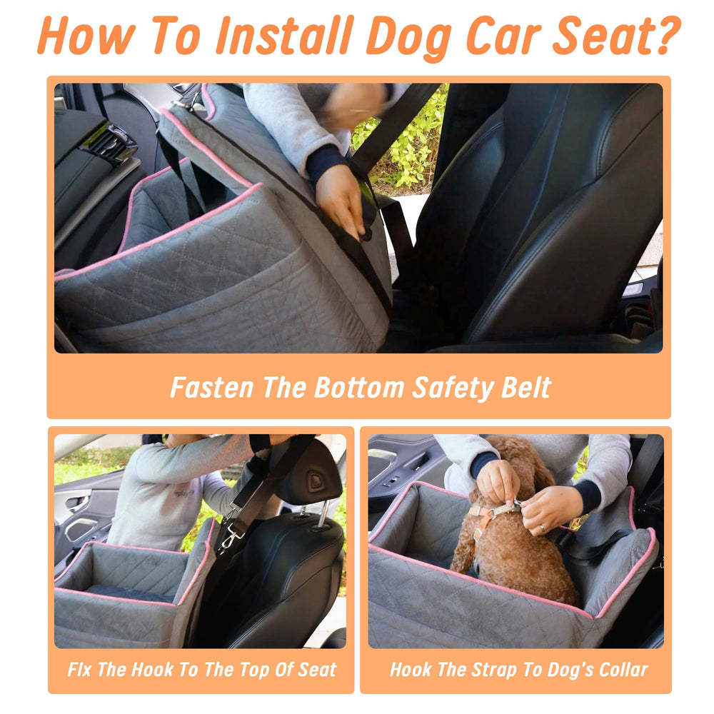 Benzoyl dog seat provides a 6-inch booster for better window viewing