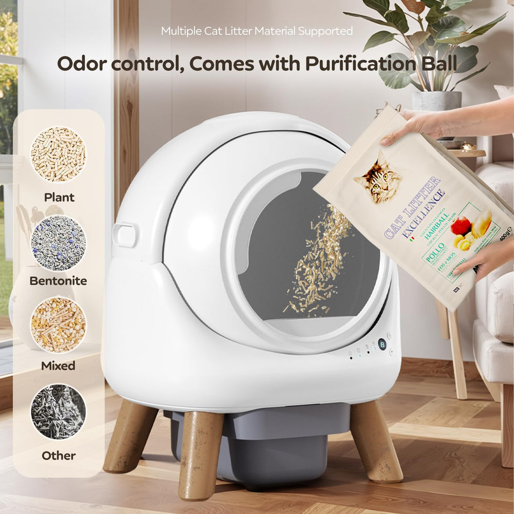 Beokeo automatic litter box kitten mode illustration for small pets.