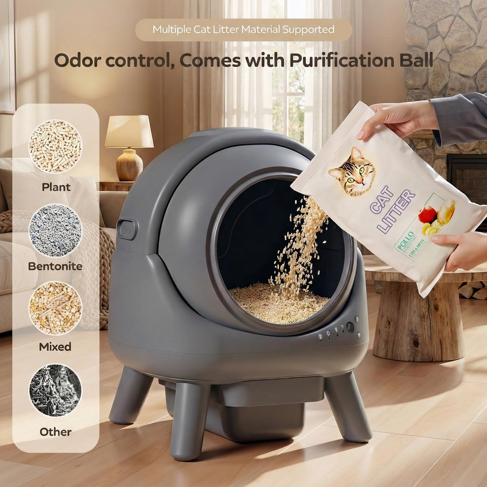 Beokeo smart app control shows litter levels and usage