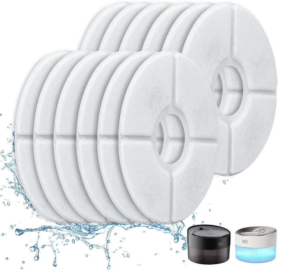 BEQ E1 Infinity cat fountain filter 12-pack ready for fresh water