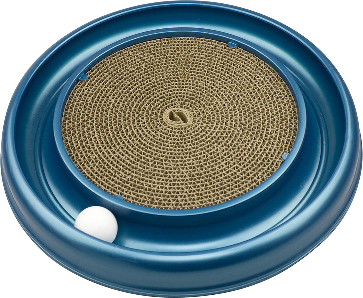 Bergan Turbo Scratcher ball-track engages cats in active play.