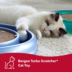 Bergan Turbo Scratcher includes catnip for added playful energy.