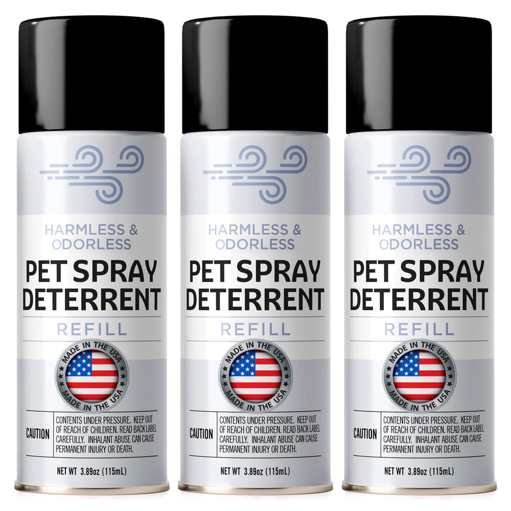 Berkland SSSCat refill three-pack sprays for humane boundary training.