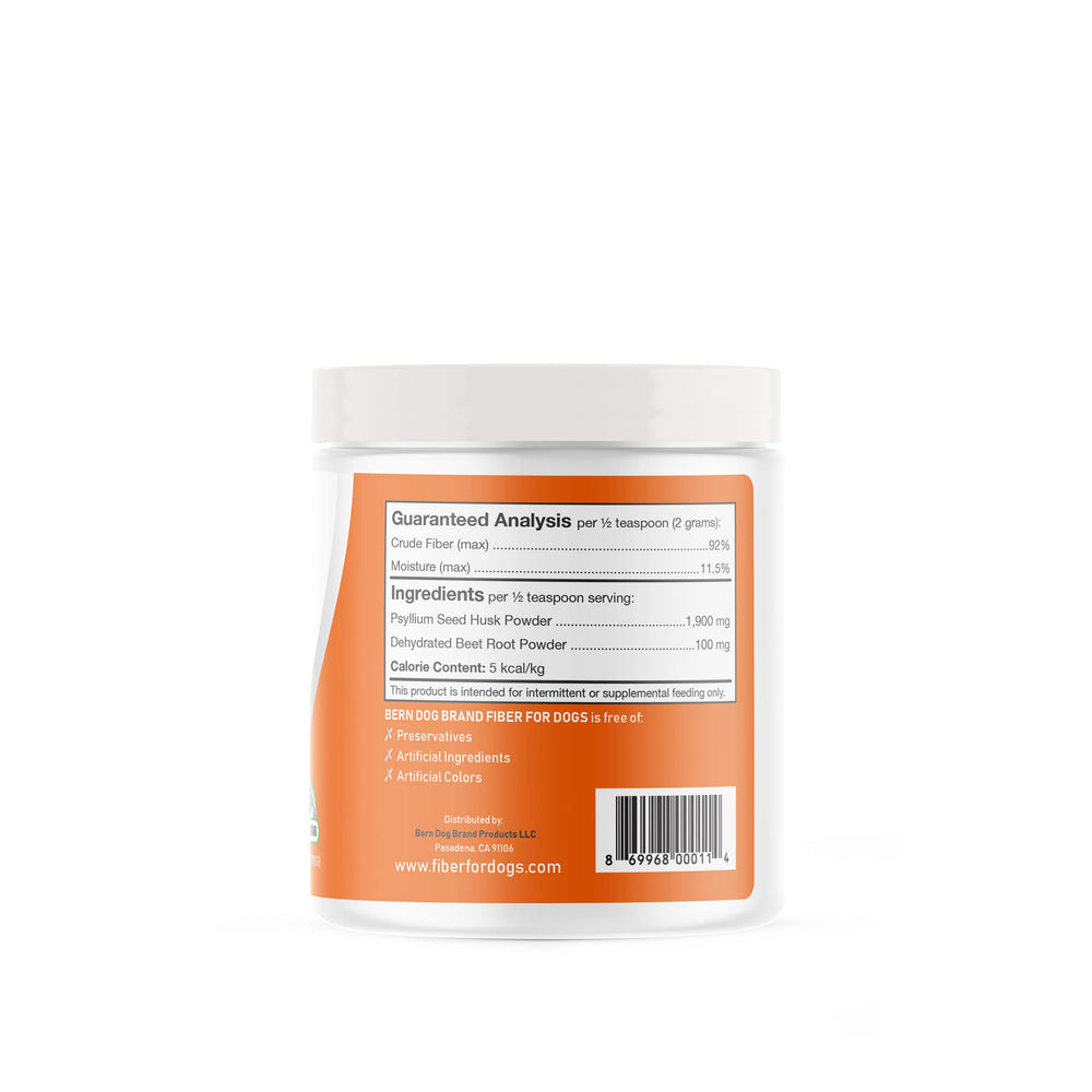 Bern Dog Brand Fiber for Dogs scoop included for easy dosing