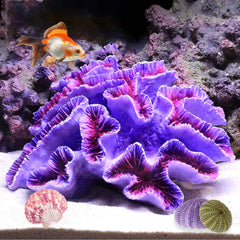 Besimple coral ornament for aquarium purple enhances realism and color for your fish tank.
