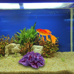 Besimple coral ornament adds vibrant accent to freshwater or saltwater tanks.