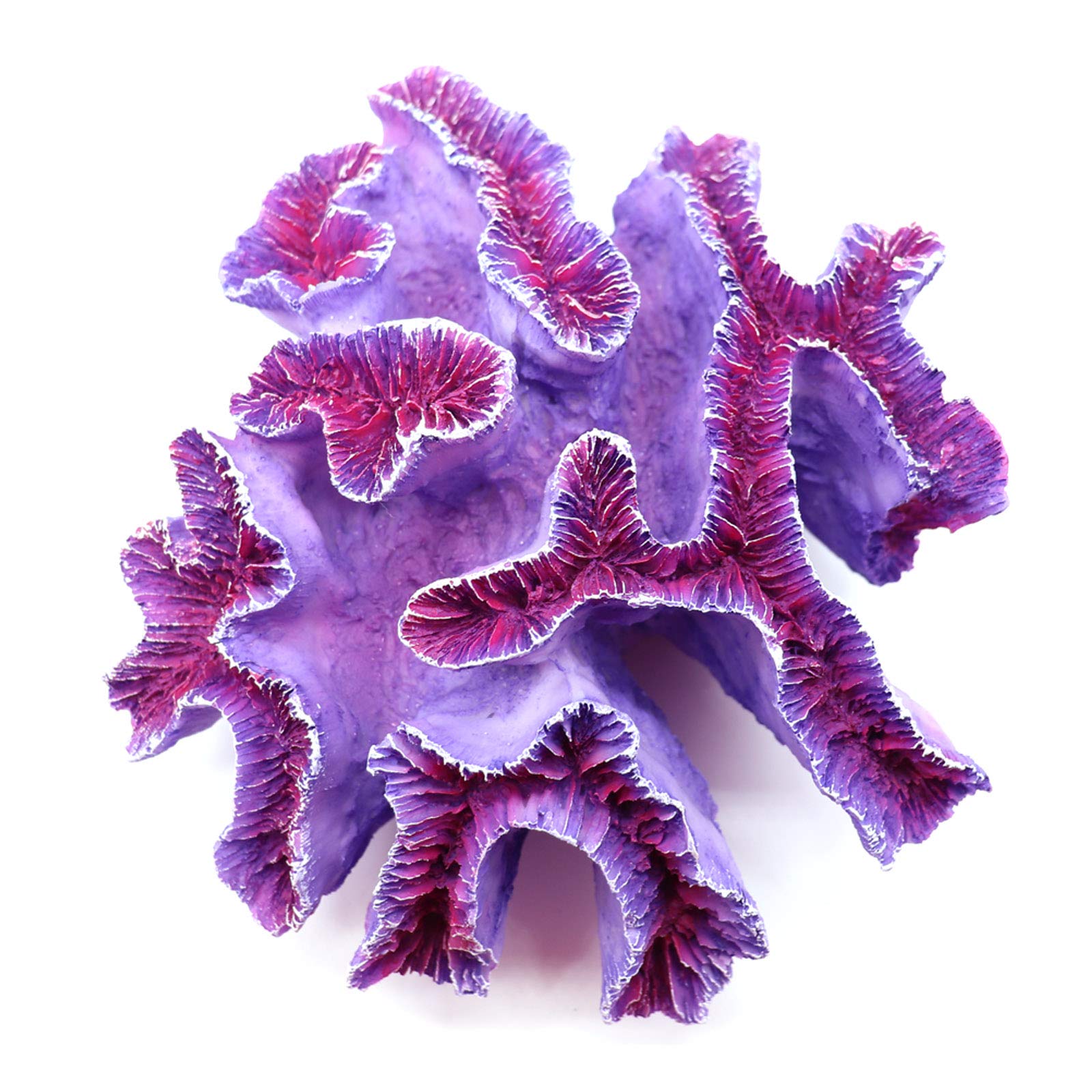 Besimple purple coral decor complements tank aesthetics and landscaping setups.