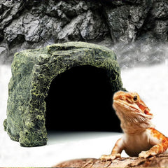 Besimple reptile hideout rock cave decor offers climbing relief and enrichment for reptiles.