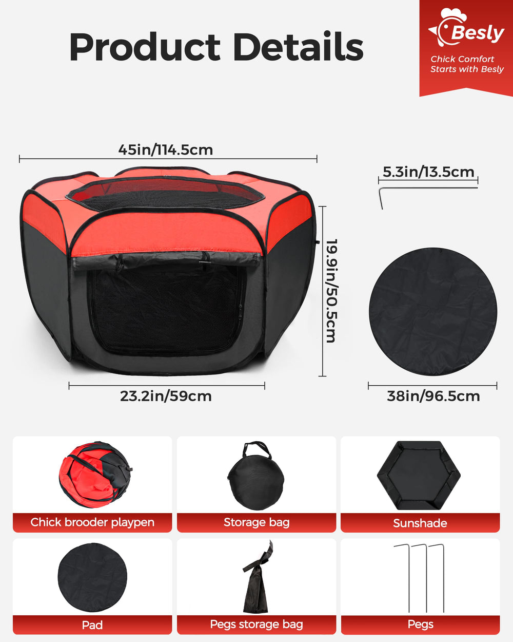 Besly Brooder Box folded compact for storage and travel.
