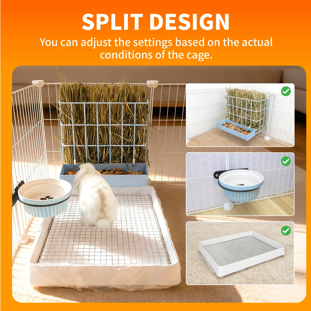 BESNEW 3-in-1 rabbit feeder easy-cleaning kit included