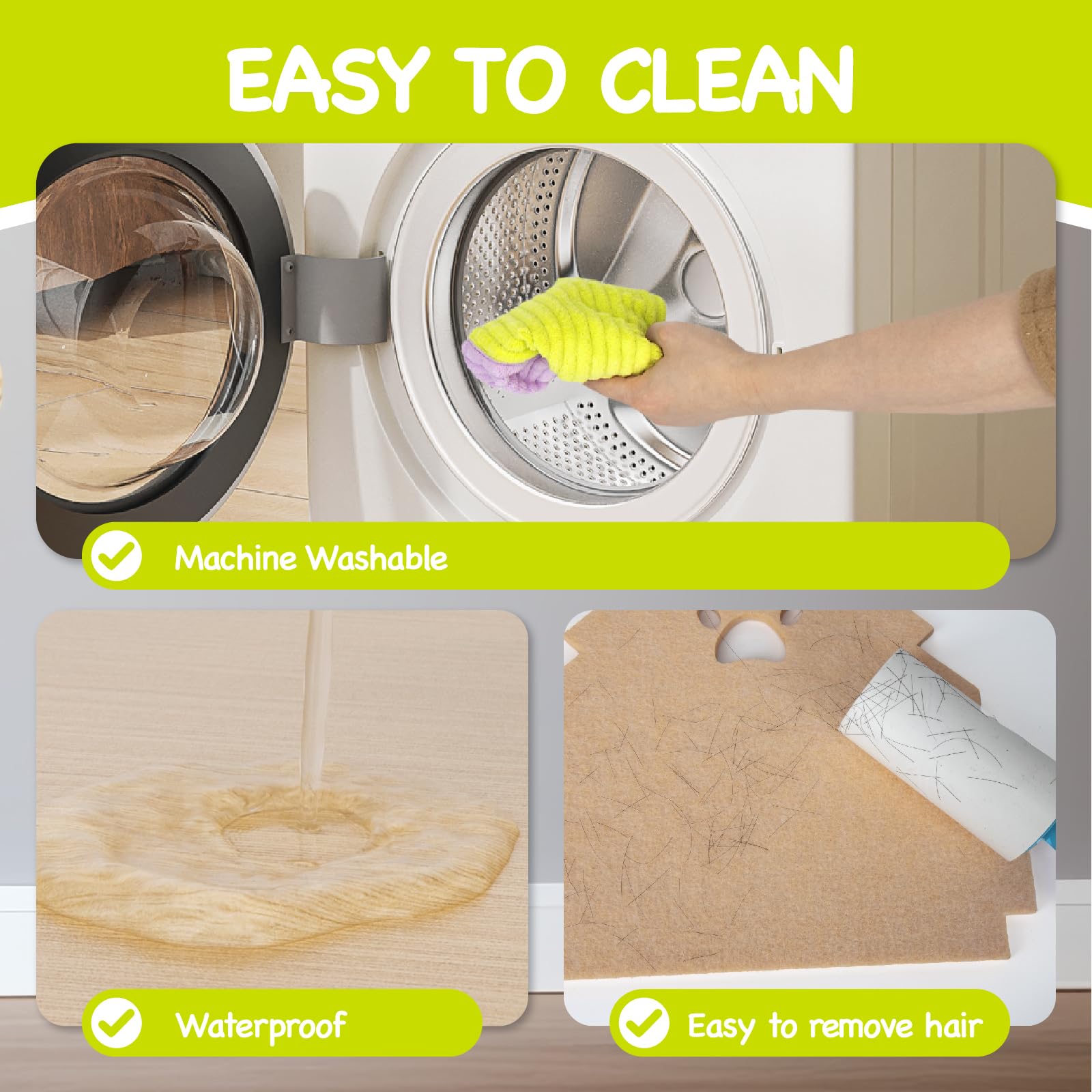 BESNEW 3-in-1 enlarged guinea pig easy cleaning uses damp cloth.