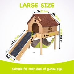 BESNEW 3-in-1 enlarged guinea pig stairs aid safe climbing.