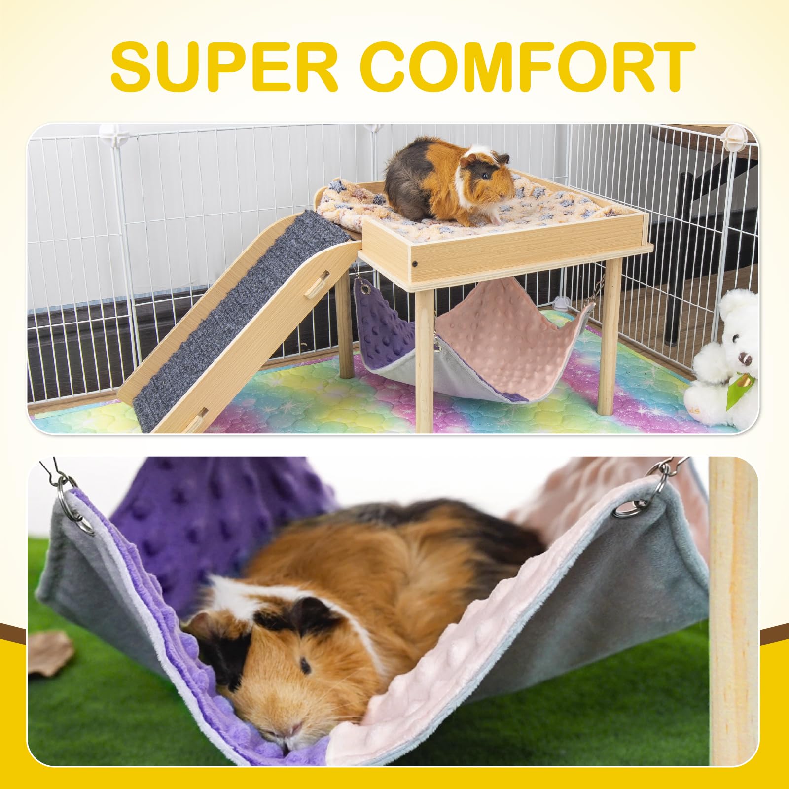 BESNEW easy-assemble hideout with fixed top fence and sturdy legs.