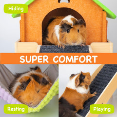 BESNEW easy-clean guinea pig toy featuring washable hammock and wipe-clean surfaces.