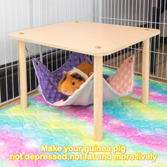 BESNEW enlarged guinea pig hammock platform provides spacious sleeping area for all ages.
