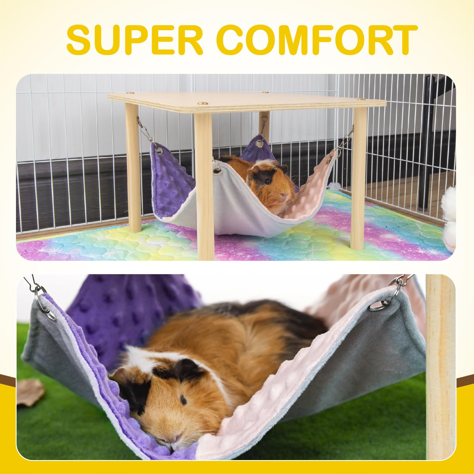 BESNEW hammock with metal hook ensures secure attachment during play and rest.