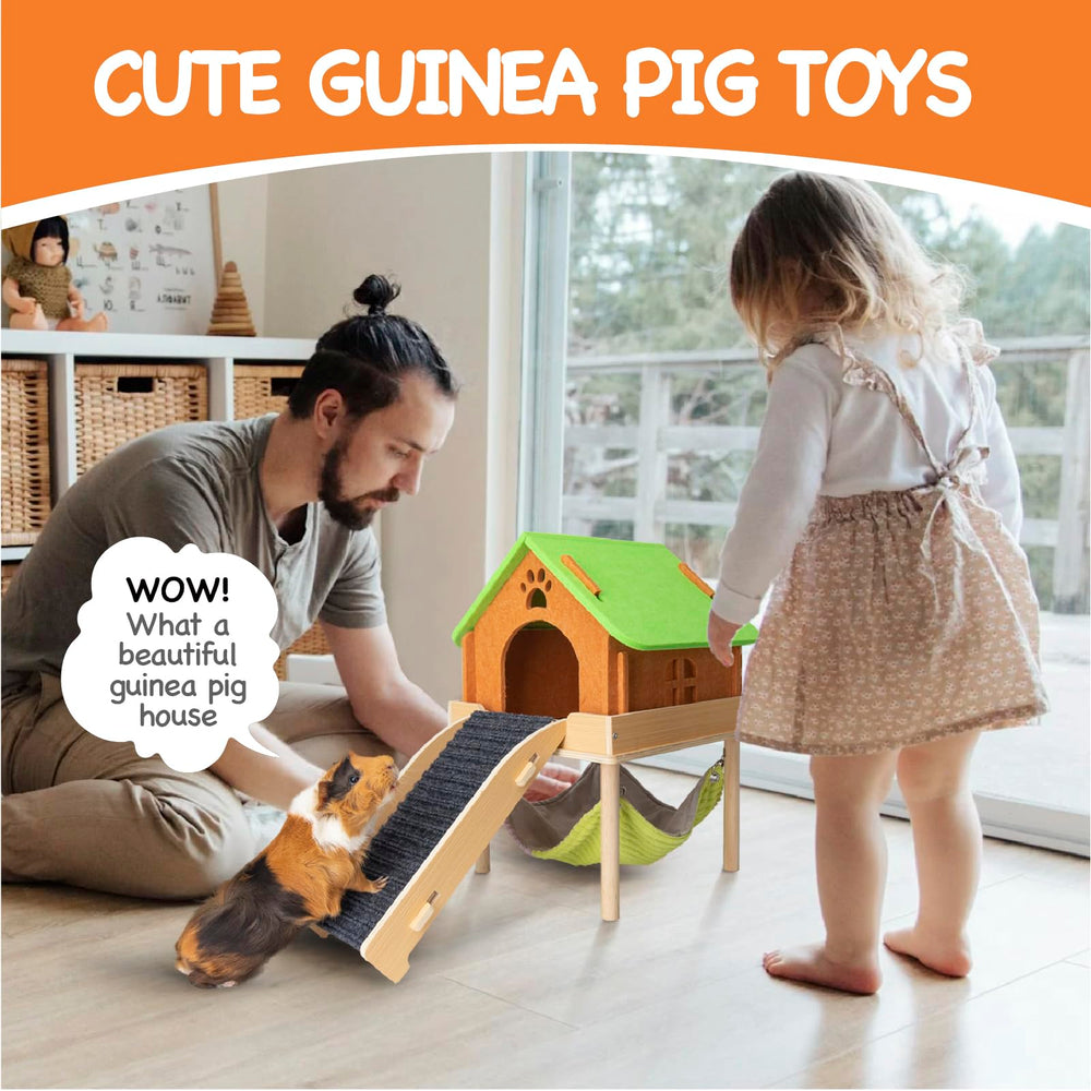 BESNEW large-size habitat add-on suitable for guinea pigs of all ages.