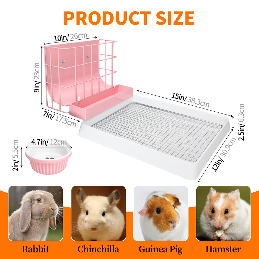BESNEW litter box and tray front view, waterproof components for easy cleanup.