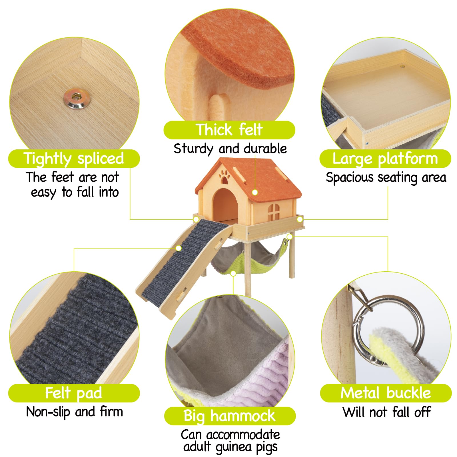 BESNEW natural wood construction offers a durable, safe play space