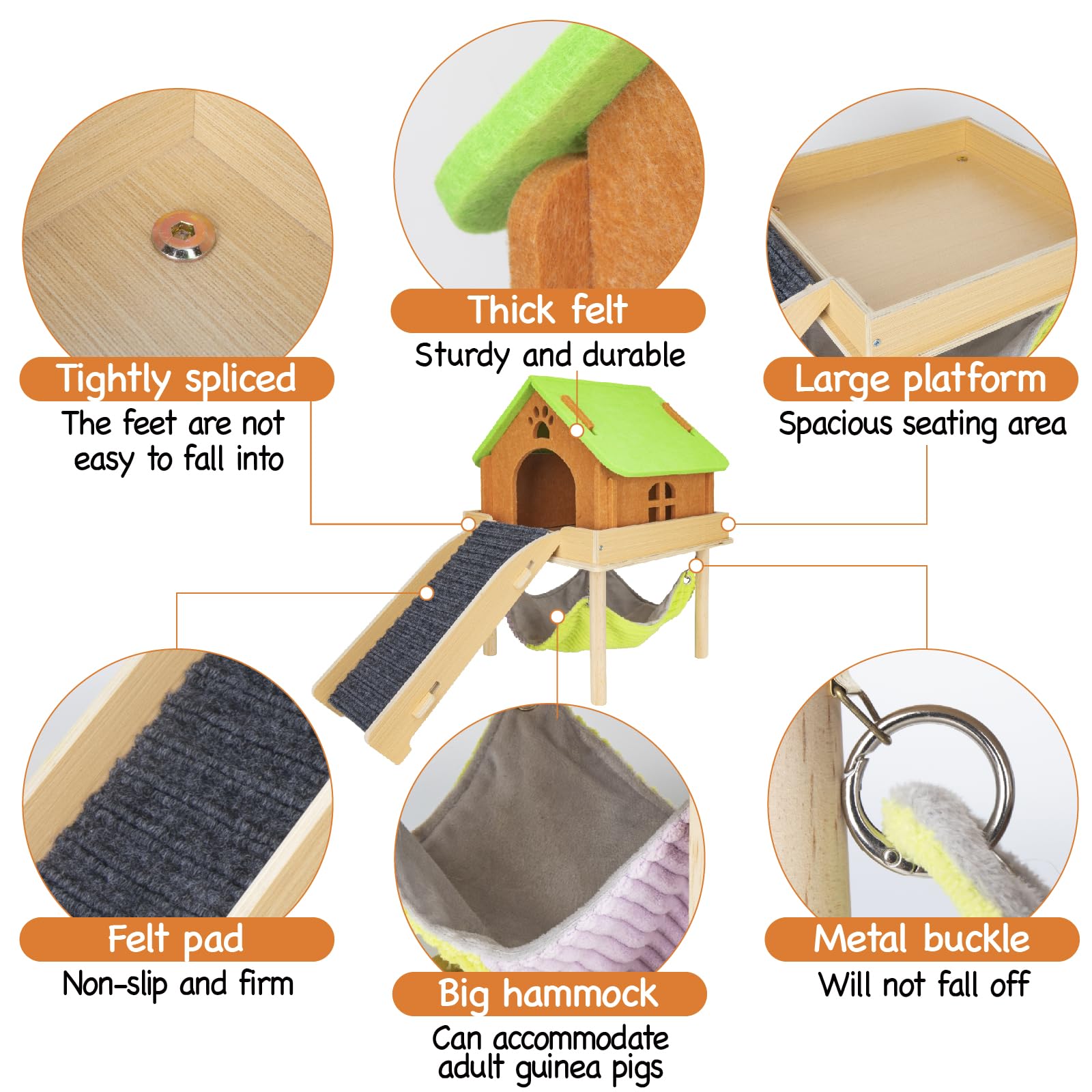 BESNEW natural wood and thickened felt ensure safe, durable play areas.