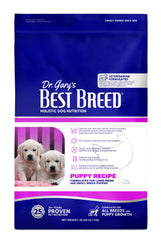 Best Breed Dr. Gary's Puppy Recipe kibble closeup showing protein-rich ingredients for healthy growth