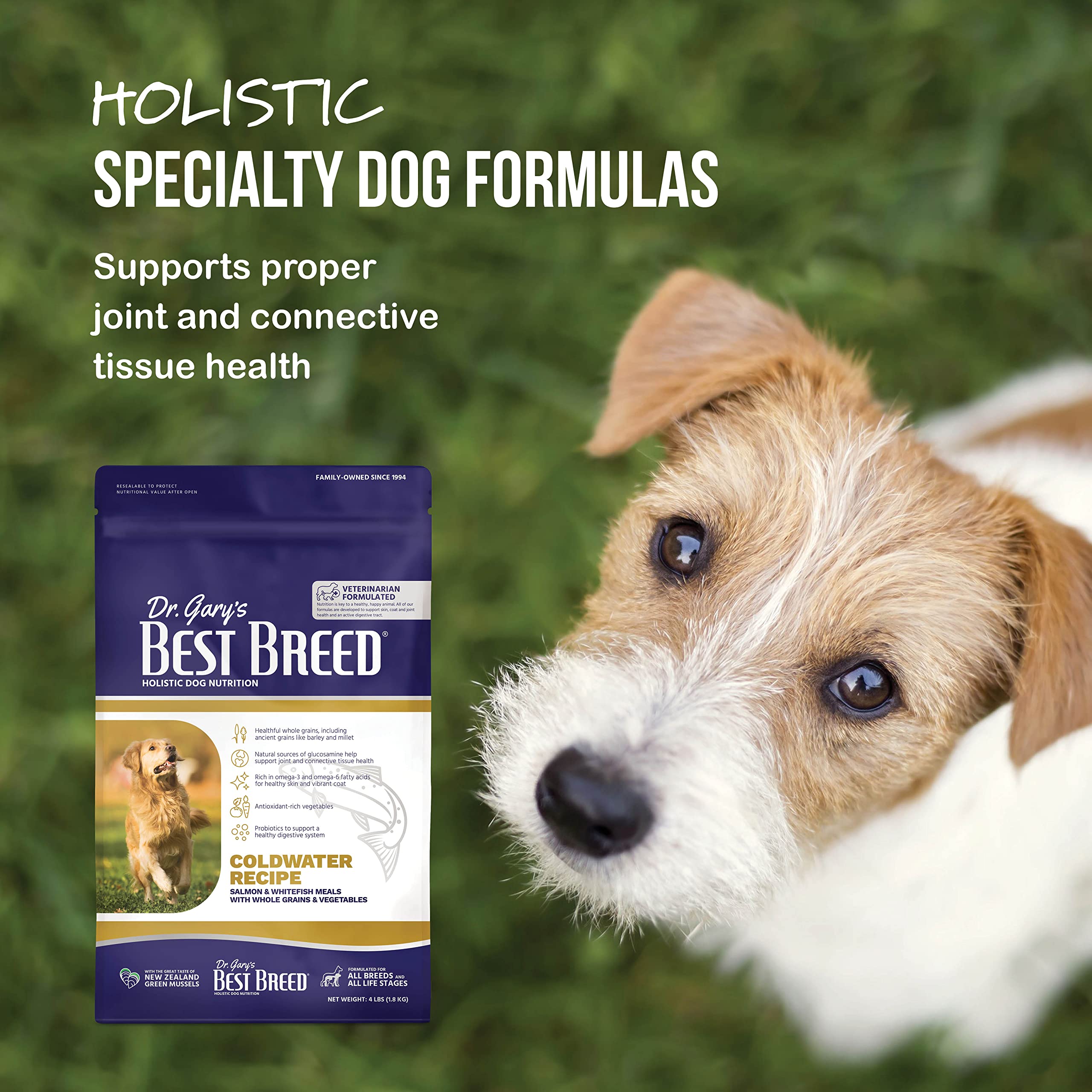 Best Breed probiotics-infused kibble supporting digestion and gut health.