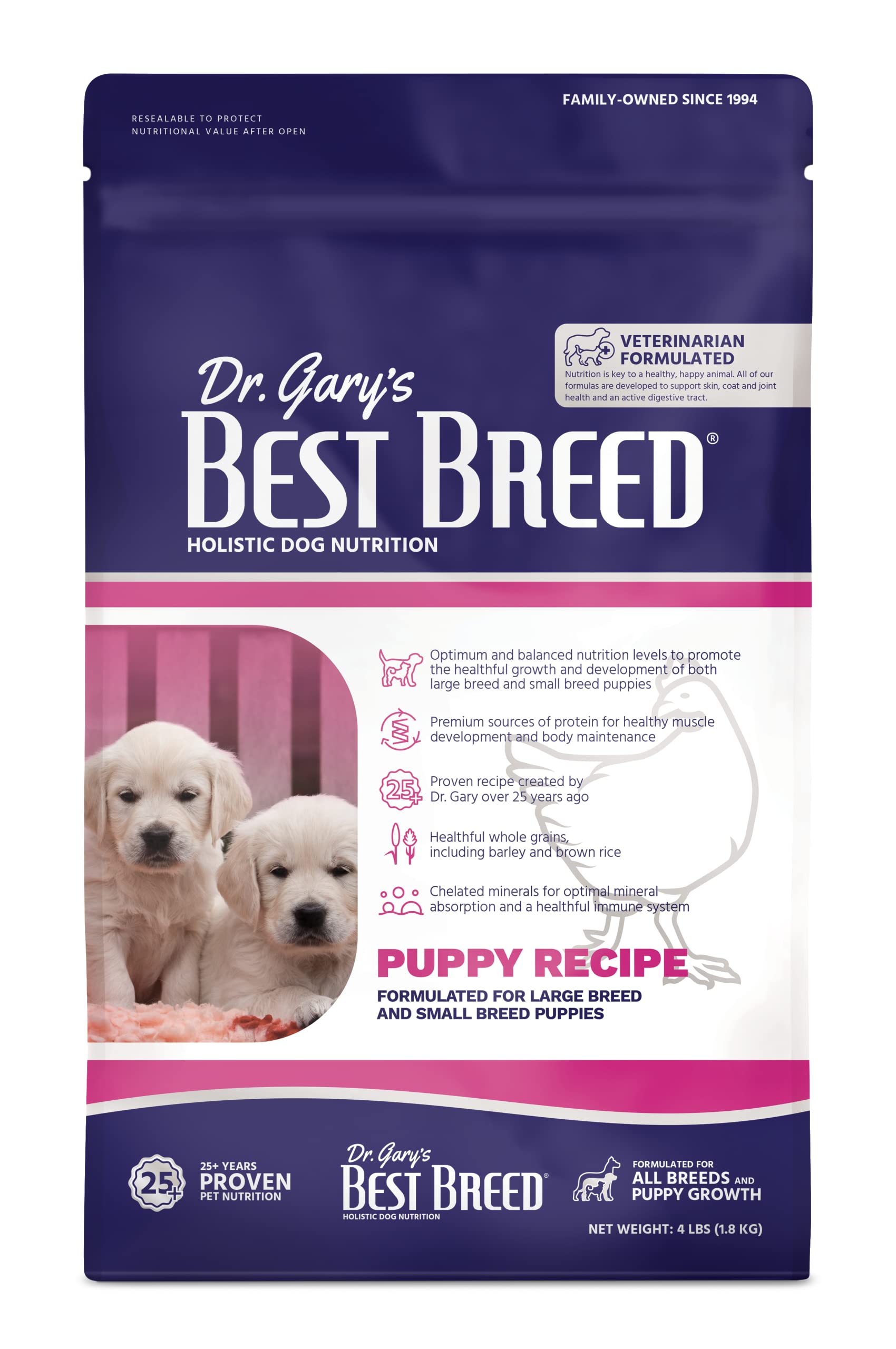 Best Breed Puppy Diet kibble closeup showing protein-rich formula for growth