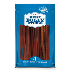 Best Bully Sticks 12-inch dog chews pack offers a long-lasting natural treat for large dogs.