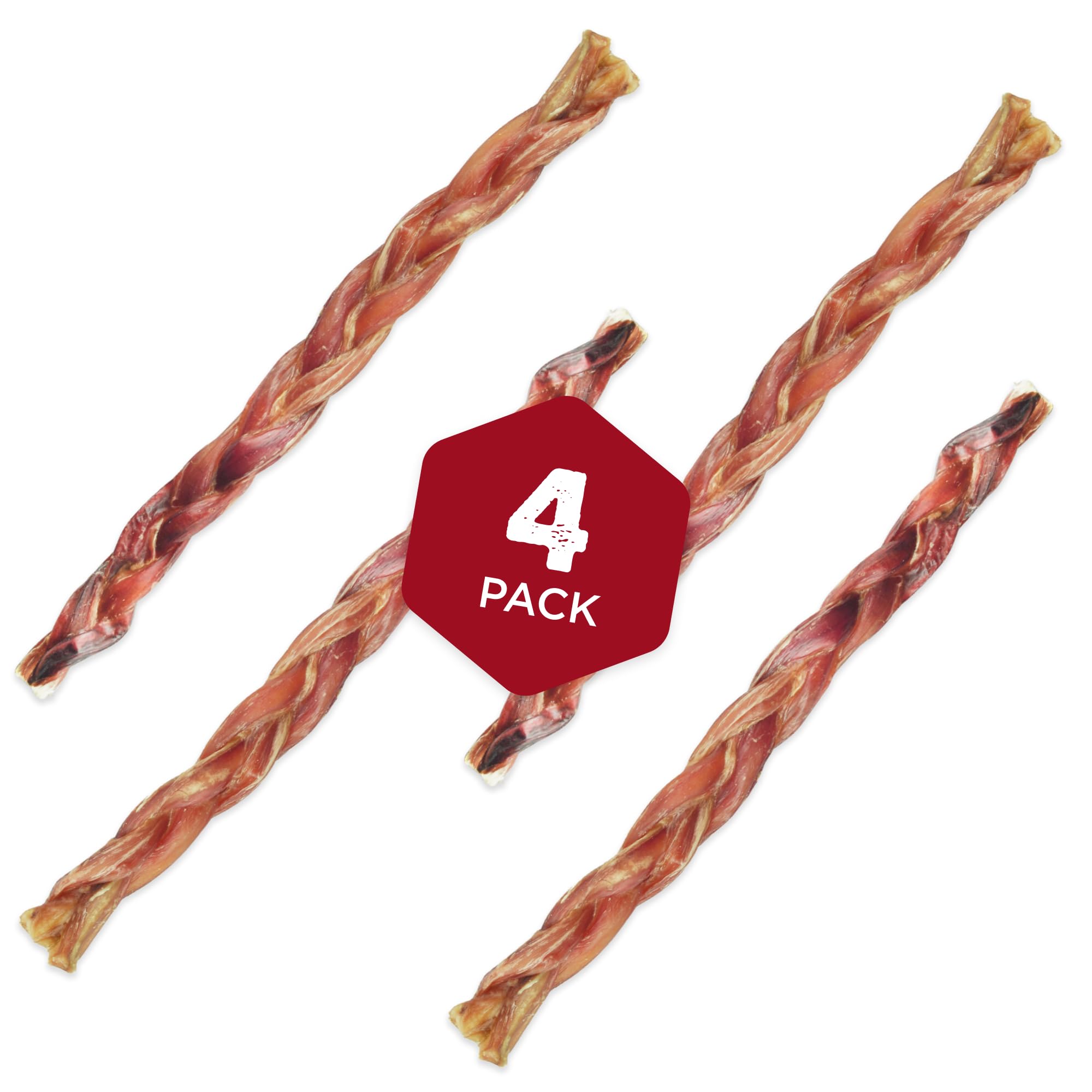 Best Bully Sticks 12-inch braided chew for powerful chewers delivers lasting flavor.
