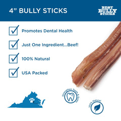 Best Bully Sticks 4-Inch chew in action, durable and long-lasting for tiny pups.