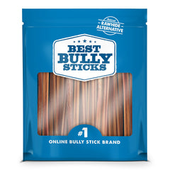 Best Bully Sticks 6-inch thin sticks front view, ideal for small dogs.