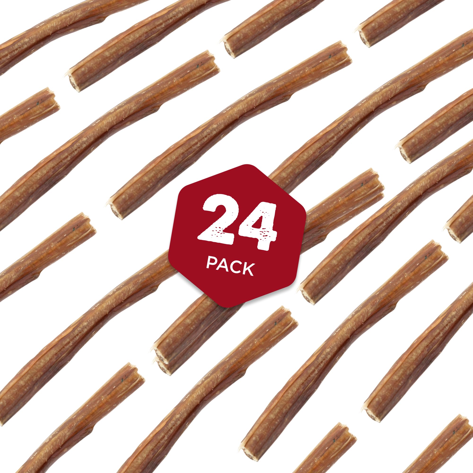 Senior dog enjoys Best Bully Sticks 6-inch thin sticks, easy-to-chew treat.