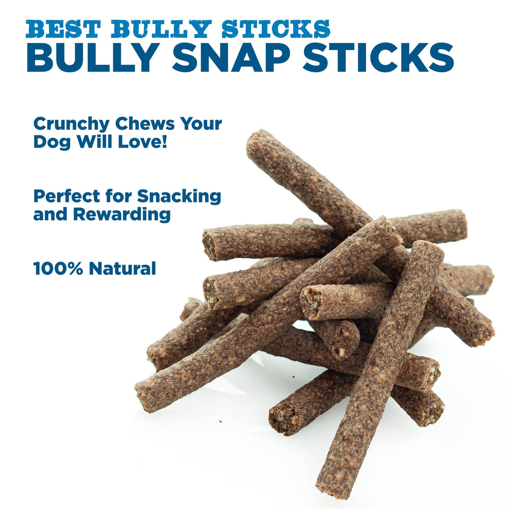 Best Bully Sticks beef snap sticks close-up showing crunchy texture for dental care