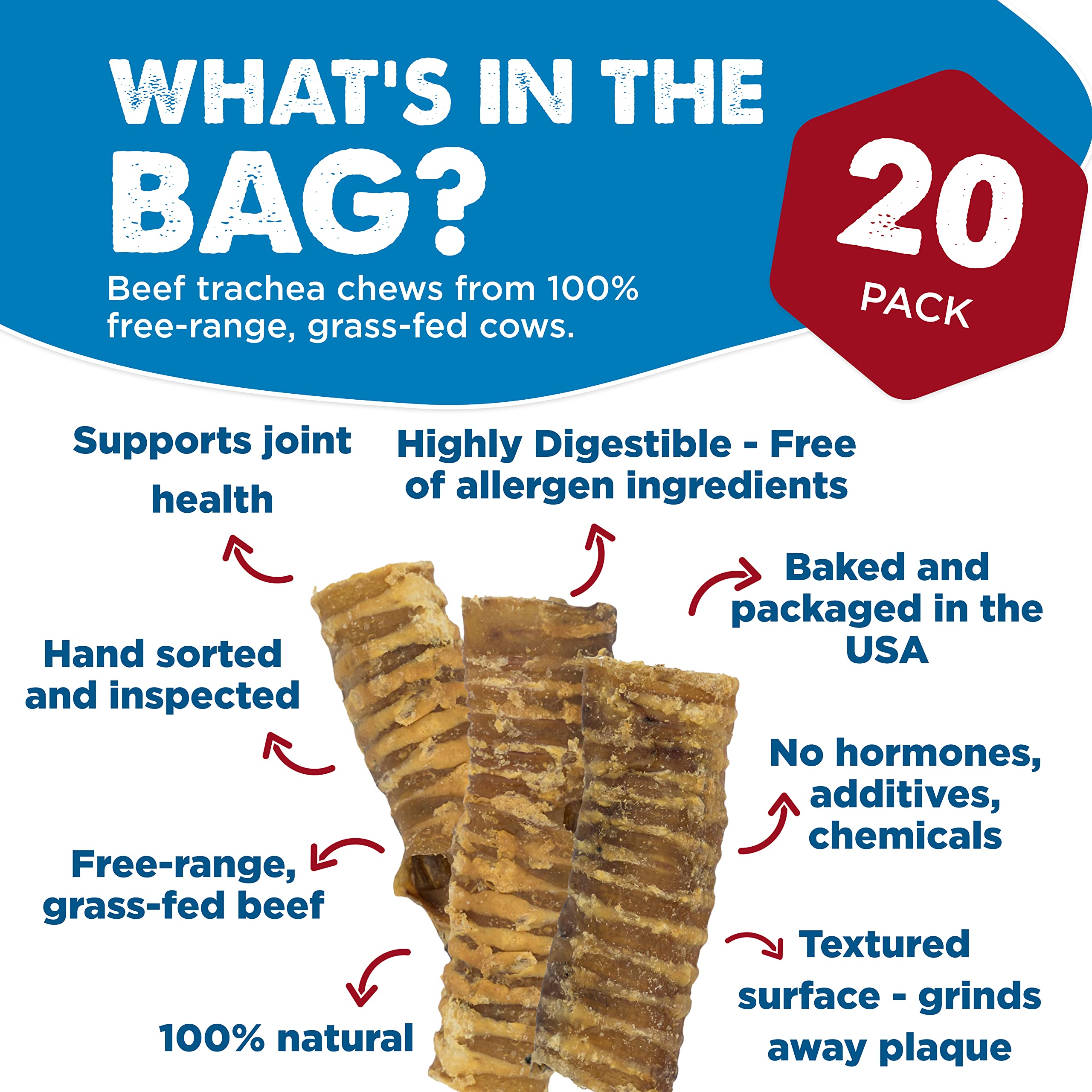 Best Bully Sticks beef trachea chew pack shot for dog-friendly chewing.
