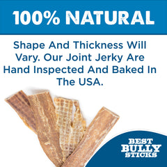 Best Bully Sticks dog chewing 6-inch jerky to entertain and reward.