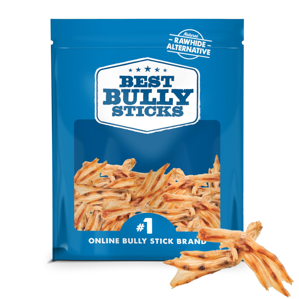 Best Bully Sticks duck feet pack, high-protein chew for dogs