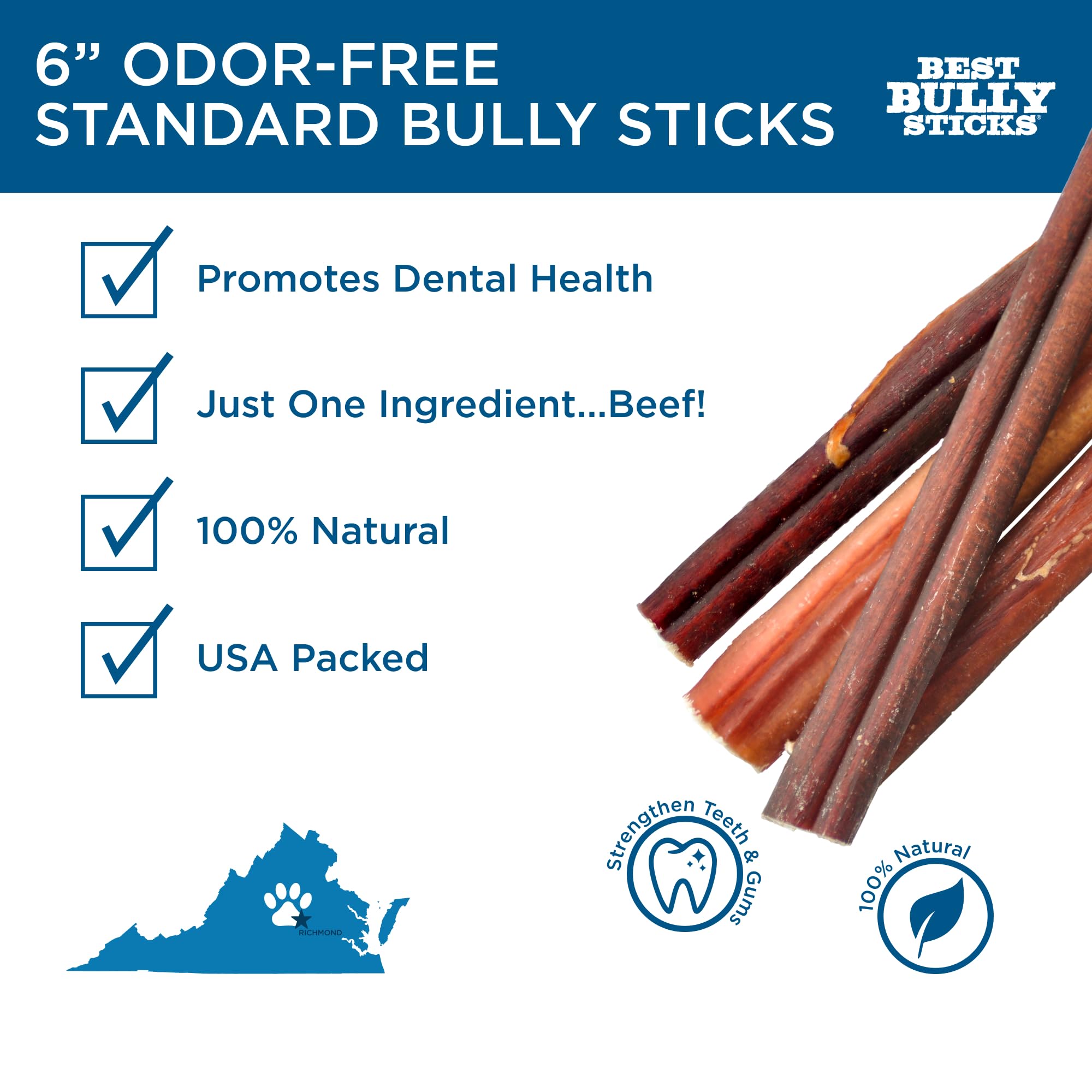 Durable 6 inch Best Bully Sticks chew for strong chewers in action
