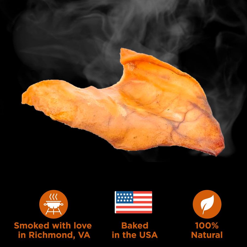 Best Bully Sticks durable pig ear chew demonstrates long-lasting entertainment for dogs.