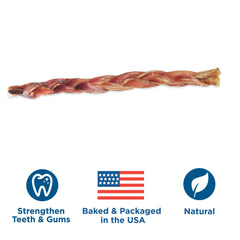 Best Bully Sticks for large dogs braided chew for sturdy teeth.