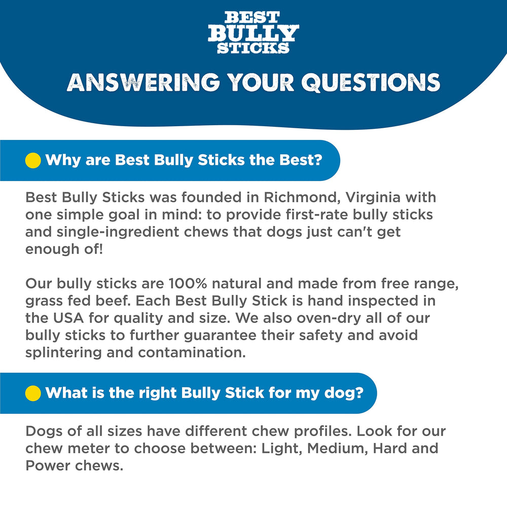 Best Bully Sticks grain-free beef chews free from hormones.