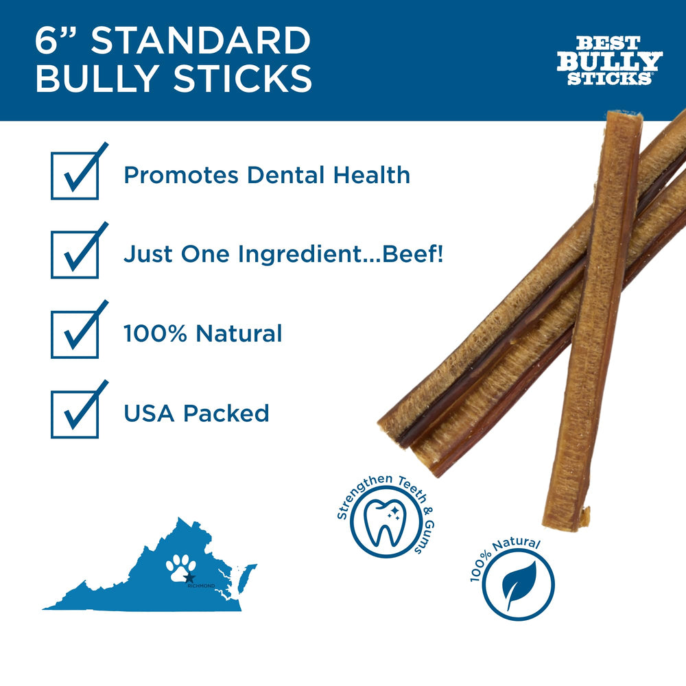 Best Bully Sticks grain-free dog treat, simple single-ingredient beef chew for pups