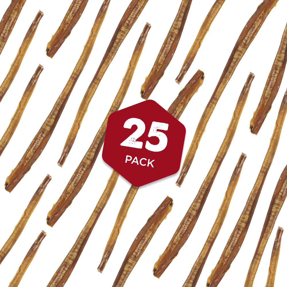 Best Bully Sticks grass-fed origin label on packaging indicating high-quality sourcing.