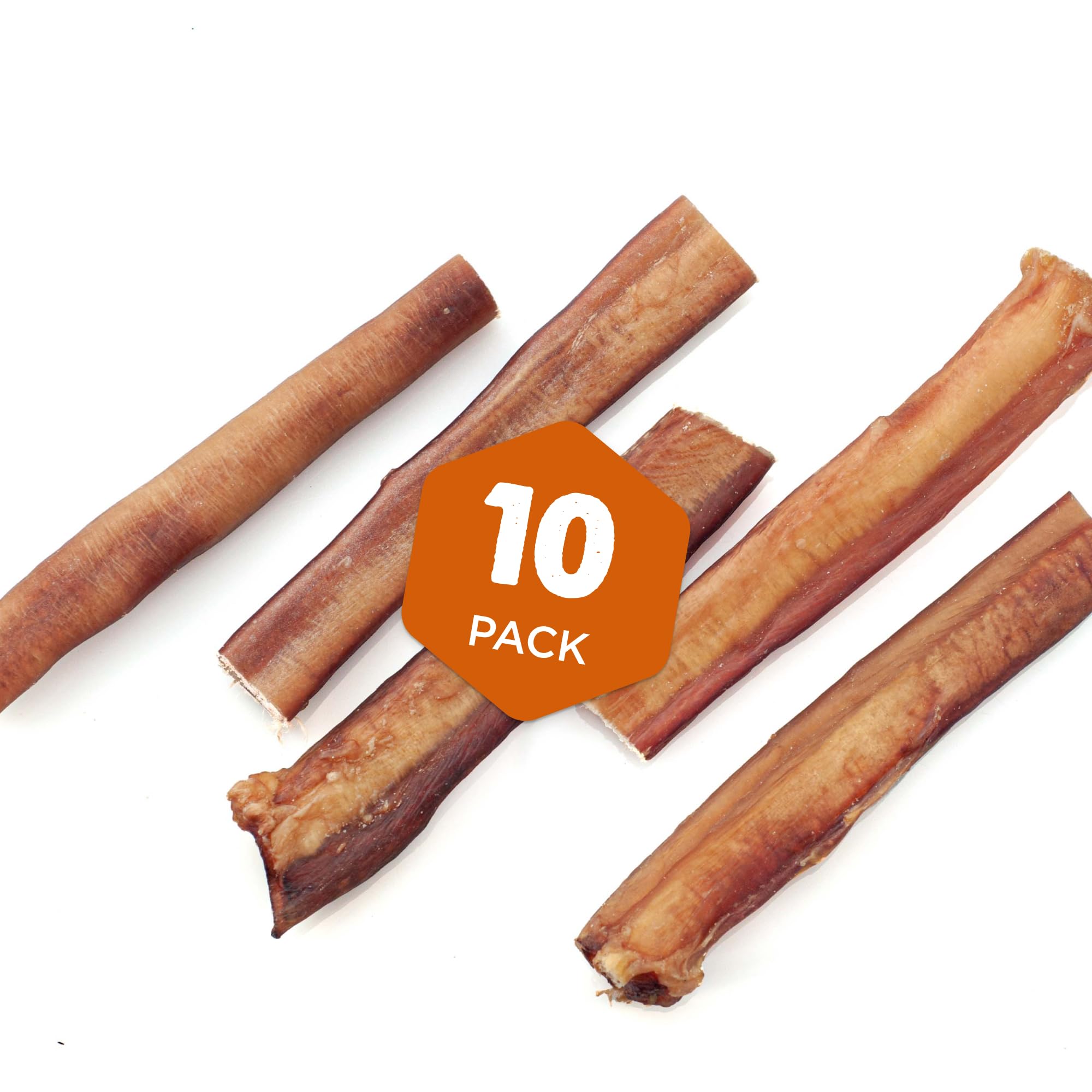 Close-up texture of Best Bully Sticks Hickory Smoked 6in for satisfying chew